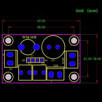 Φορητό HiFi Εύκολη εγκατάσταση Ρυθμιζόμενο φίλτρο διασταύρωσης ηχείων Διαιρέτης συχνότητας ήχου 2 κατευθύνσεων