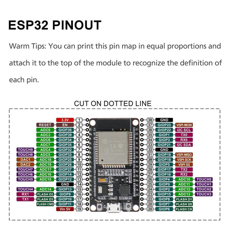 ESP32 ploča za proširenje WiFi+Bluetooth-kompatibilna razvojna ploča ultra niske potrošnje 30/38Pin ESP-32S ESP32-WROOM-32D/32U ESP 32