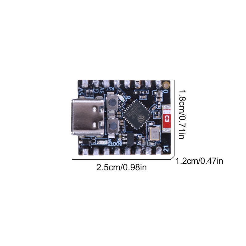 skirta Arduino ESP32-C3 Super Mini WiFi Bluetooth plėtros plokštė ESP32 C3 Dev IOT plokštė ESP32C3FN4 suvirinta ir nesuvirinta
