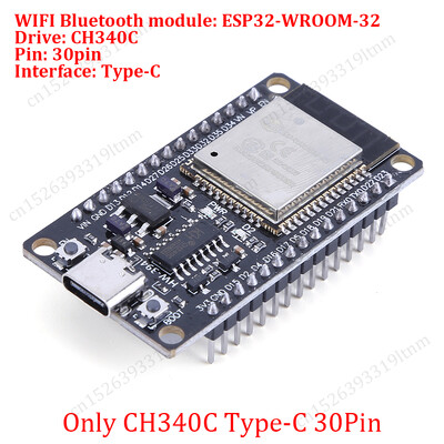 ESP32 plėtros plokštė 30 kontaktų Breakout plokštė WiFi + Bluetooth ypač mažos galios dviejų branduolių ESP-WROOM-32 išplėtimo plokštė, skirta Arduino