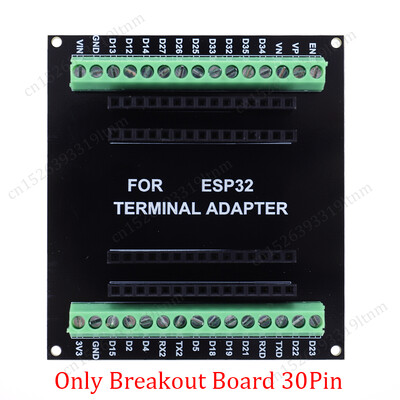 ESP32 plėtros plokštė 30 kontaktų Breakout plokštė WiFi + Bluetooth ypač mažos galios dviejų branduolių ESP-WROOM-32 išplėtimo plokštė, skirta Arduino