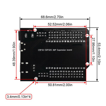 Πλακέτα ανάπτυξης ESP32 TYPE-C CH340C WiFi+Bluetooth Ultra-Low Power Dual Core ESP32-DevKitC-32 ESP-WROOM-32 Expansion Board