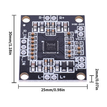 1-5 ΤΕΜ HW-009 PAM8610 Stereo Mini Power Amplifier Board 2x15W DC7V-15V Compact Digital Amplifier Board Class D Dual Channel