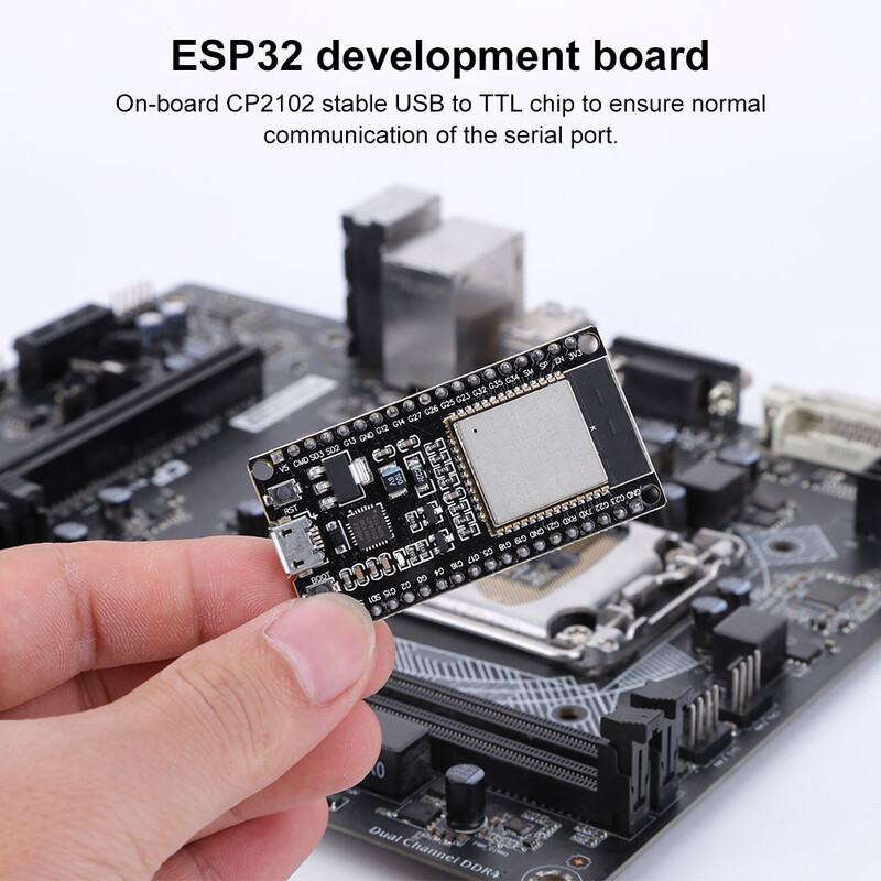 ESP32 Разширителна платка MICRO USB ESP32 Разширителна платка Двуядрен CPU Wi-Fi+Bluetooth-съвместим 38PIN за различни приложения