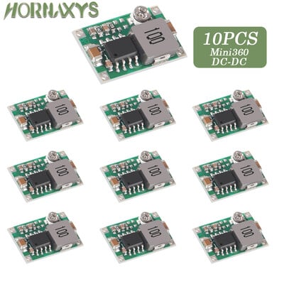 5/10 PCS Mini360 modeļa lidmašīnas barošanas avota pazeminošs modulis līdzstrāvas līdzstrāvas īpaši mazs barošanas avota modulis automašīnas barošanas bloks Ultra LM2596