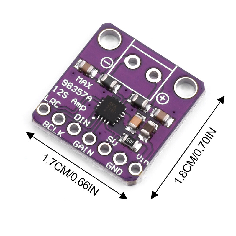 2PCS MAX98357 I2S 1.8/3.2W modul audio pojačala DC 2.5-5.5V nefiltrirana ploča za pojačalo snage klase D za Raspberry Pi Arduino