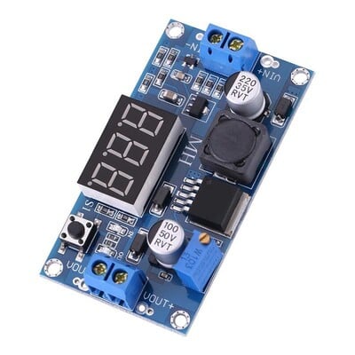 Modul de alimentare Alimentare reglabilă Afișaj LED Led albastru Voltmetru Boost Step-up Modul Lm2596 Regulator de tensiune DC