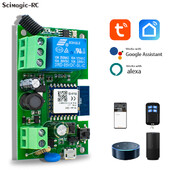 Tuya APP WiFi Remote Control Relay Switch Module Supports 433MHZ Remote Control Automatic Locking Wireless Delay Smart Home