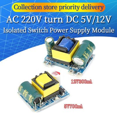 AC-DC 5V 700mA 12V 300mA 3,5W isoleeritud lülitiga toitemoodul Buck Converter Step Down moodul 220V pööre 5V/12V