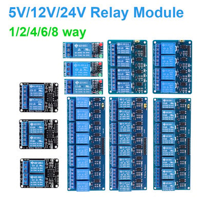 Modul releu de declanșare de nivel scăzut 5V 12V 24V 1 2 4 6 8 canale Modul de releu cu ieșire releu optocupler pentru placa de declanșare Arduino