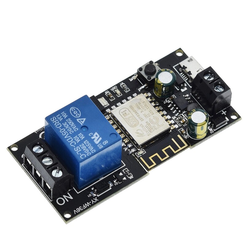 Sinilink WIFI mobiliojo telefono nuotolinio valdymo relės modulis DC6V~36V išmanusis namų telefonas APP ESP-12F XY-WF36V