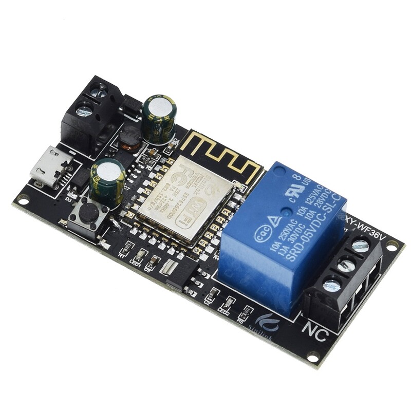 Sinilink WIFI mobiliojo telefono nuotolinio valdymo relės modulis DC6V~36V išmanusis namų telefonas APP ESP-12F XY-WF36V