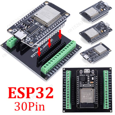 ESP32 izstrādes plates 30 pin Breakout plate WiFi+Bluetooth īpaši mazjaudas divkodolu ESP-WROOM-32 paplašināšanas plate priekš Arduino