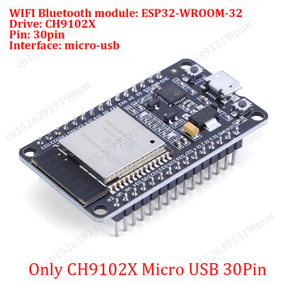 ESP32 plėtros plokštė 30 kontaktų Breakout plokštė WiFi + Bluetooth ypač mažos galios dviejų branduolių ESP-WROOM-32 išplėtimo plokštė, skirta Arduino