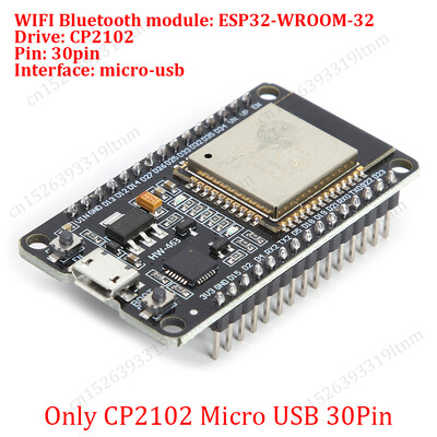 ESP32 plėtros plokštė 30 kontaktų Breakout plokštė WiFi + Bluetooth ypač mažos galios dviejų branduolių ESP-WROOM-32 išplėtimo plokštė, skirta Arduino