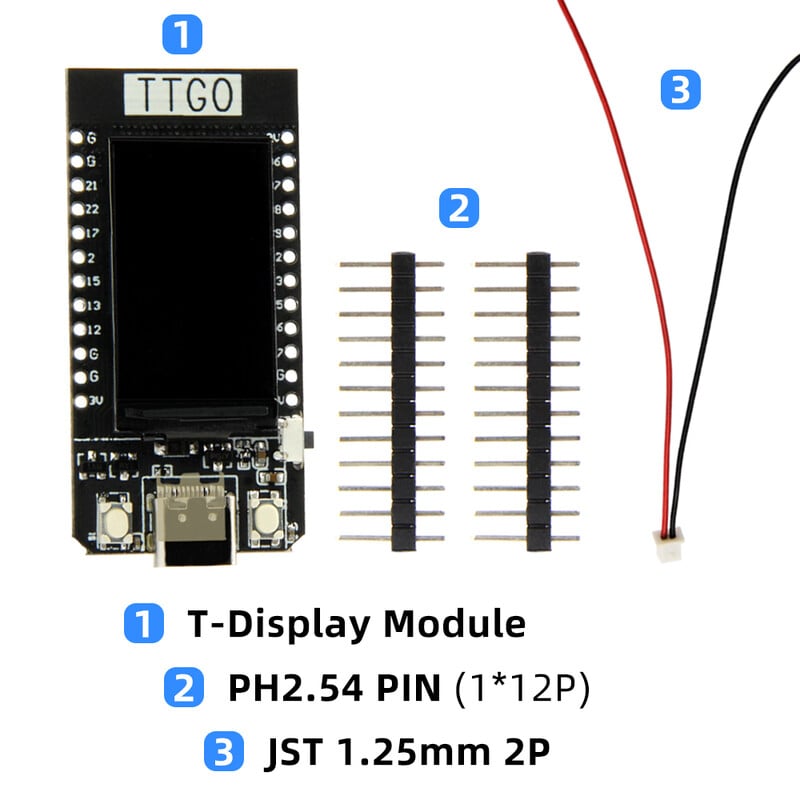 LILYGO® TTGO T-Display ESP32 razvojna ploča WiFi Bluetooth 1,14 inča ST7789V IPS LCD modul bežičnog kontrolera za Arduino