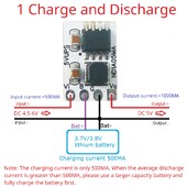 2 u 1 Punjenje Pražnjenje Mini 5V 1A UPS neprekidni izlazni modul 3.7V 3.8V 4.2V Li-Ion Li-Polymer 18650 ploča punjača baterija