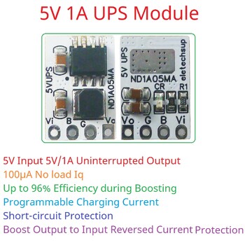 2 σε 1 Charge Discharge Mini 5V 1A UPS Uninterrupted Output Module 3.7V 3.8V 4.2V Li-ion Li-Polymer 18650 Battery Charger Board