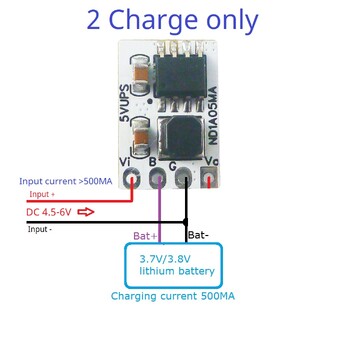 2 σε 1 Charge Discharge Mini 5V 1A UPS Uninterrupted Output Module 3.7V 3.8V 4.2V Li-ion Li-Polymer 18650 Battery Charger Board