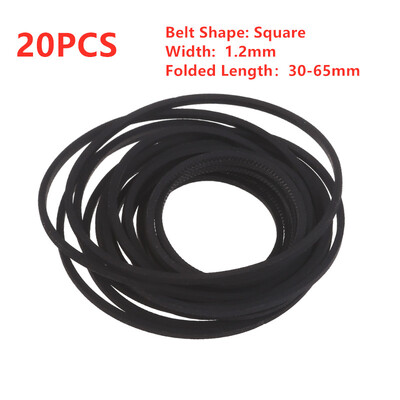 20 vnt Universal Mix kasetinių juostų mašinos diržas Įvairios kvadratinės guminės juostos, skirtos įrašyti Walkman DVD 1,2/1,5/2mm