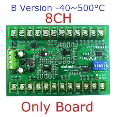 8-kanalni DC8-30V PT100 RTD RS485 temperaturni senzor akvizicijski modul Rep NTC K termopar Modbus RTU -40°C~+500°C pretvornik
