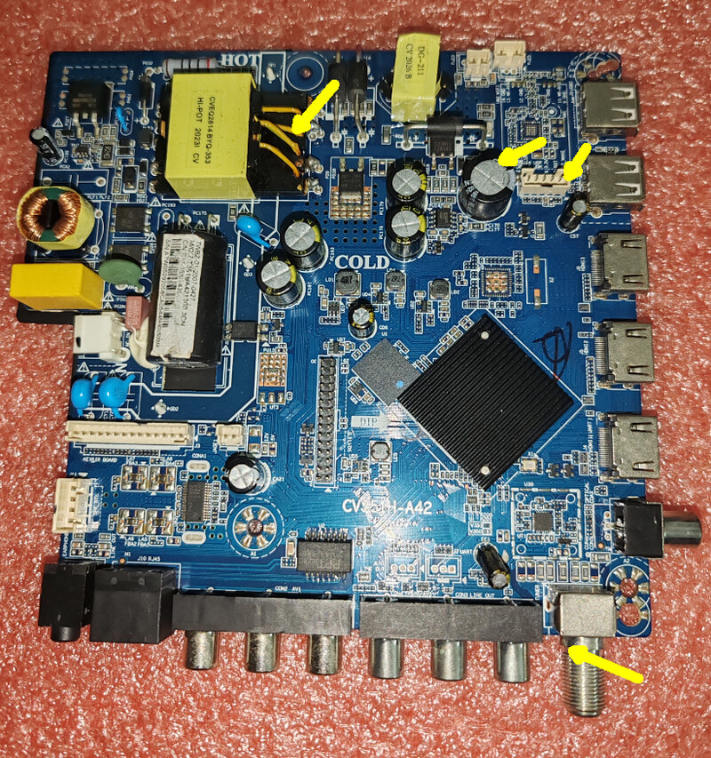 CV351H-A42 WiFi мрежа TV дънна платка DDR 1G+EMMC 8g памет Има 5 различни спецификации на дънни платки