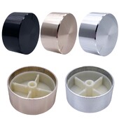 1 vnt. 48 * 22 * 6 mm velenas Aukščiausios klasės aliuminio lydinio rotacinio elektroninio valdymo potenciometro rankenėlė garsumo valdymo rankenėlė 48x22 mm