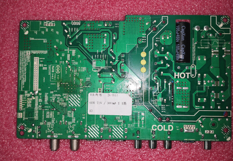 TP.MS3663.PB782 3MS663E0 Kolm ühes teleri emaplaat 48w 60-72v 30ma