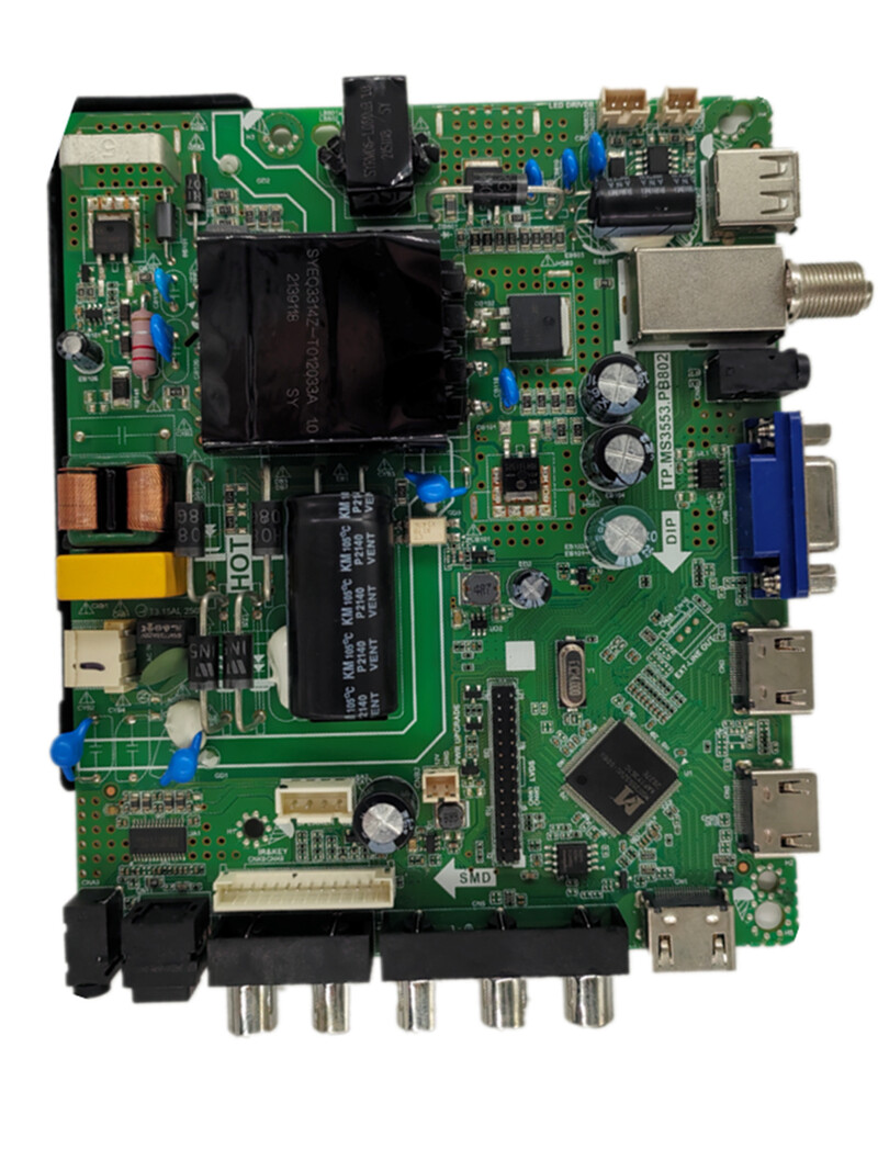 TP.MS3553.PB802 Tri u jednom TV matična ploča, dobro testirana, fizička fotografija za 58-87v 570ma 75w 1920x1080 ili 35--57v 65w 600ma