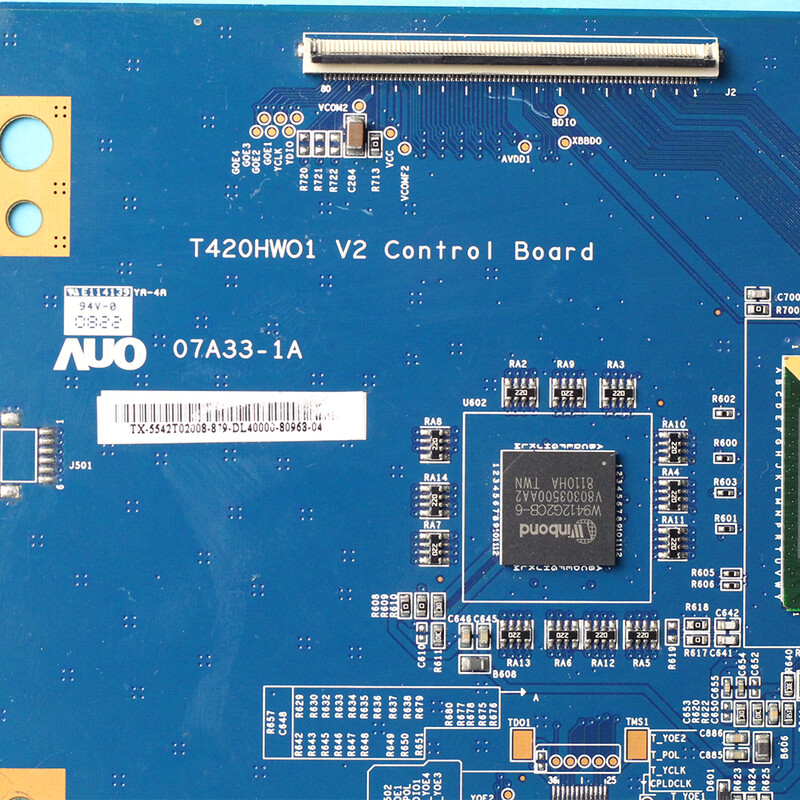 Tcon plokštė T420HW01 V2 valdymo sienelė 07A33-1A Išbandyta grandinė TV logikos plokštės pakeitimo plokštė T420HW01 V2 07A33 1A