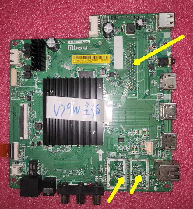 TD.MS6886.793 4K Network TV pagrindinės plokštės WiFi sandėlyje patikrintas gerai