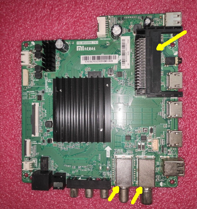 TD.MS6886.793 4K Network TV pagrindinės plokštės WiFi sandėlyje patikrintas gerai