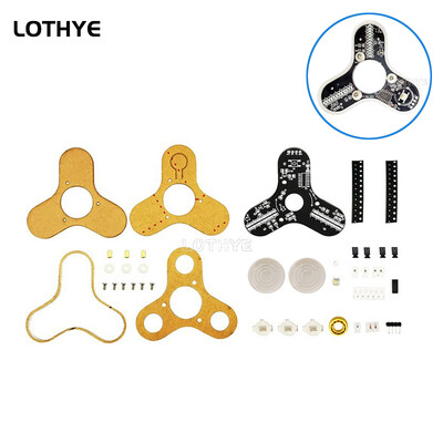 LOTHYE LED šviečiančių garsiakalbių atmosferos „pasidaryk pats“ rinkinys „Fidget Spinner“ „pasidaryk pats“ giroskopo elektroninis rinkinys „Gyro Fun“ litavimo plokštės rinkinys