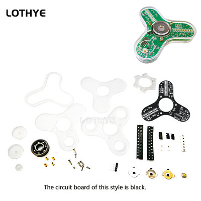LOTHYE LED šviečiančių garsiakalbių atmosferos „pasidaryk pats“ rinkinys „Fidget Spinner“ „pasidaryk pats“ giroskopo elektroninis rinkinys „Gyro Fun“ litavimo plokštės rinkinys