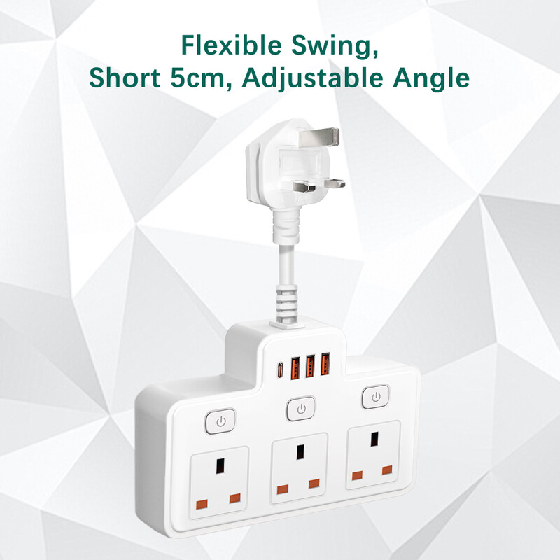 UK AC utikač Razvodnik za struju Zidni neovisni prekidač Multitap Mrežni filtar s USB C punjenjem Mrežni filtar Adapt