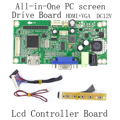 M195FGE-L20 Контролна платка HDMI VGA DC12V LVDS LED 1600*900 Направи си сам Дисплей Всичко в едно Платка за драйвери за настолен екран