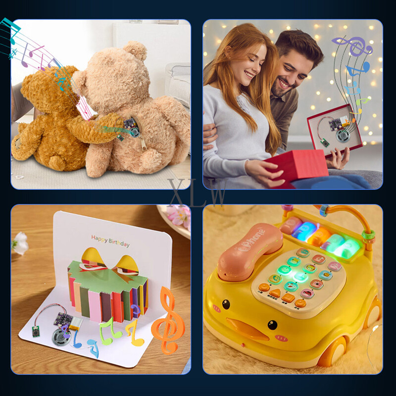 Garso modulis, 4 MB / 16 MB balso muzikos lustai USB atsisiuntimo mygtuko valdymas MP3 atkūrimas Kalėdų gimtadienio kortelės žaislai Dovana