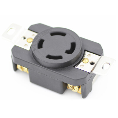 Crni 30A 125V 250V NEMA L14-30P L14-30R Industrijski okretni utikač s bravom 4-polni panel Utičnica Konektor Muška ženska utičnica