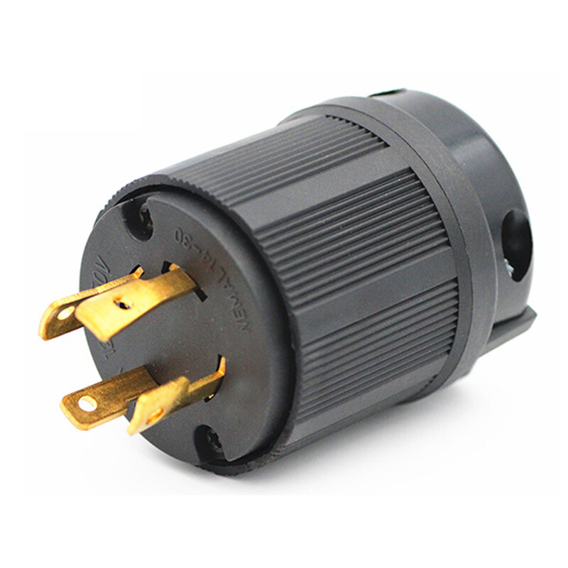 Crni 30A 125V 250V NEMA L14-30P L14-30R Industrijski okretni utikač s bravom 4-polni panel Utičnica Konektor Muška ženska utičnica