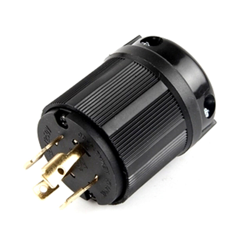 Crni 30A 125V 250V NEMA L14-30P L14-30R Industrijski okretni utikač s bravom 4-polni panel Utičnica Konektor Muška ženska utičnica
