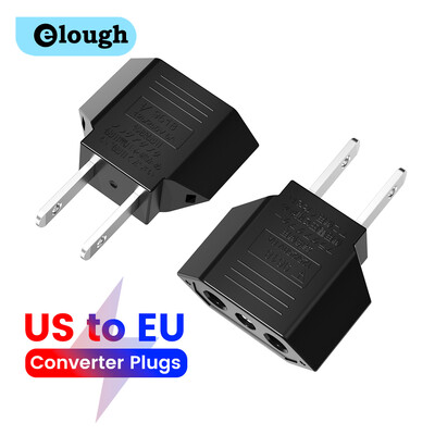 Elough USA-EU átalakító csatlakozók USA-ból EU-ba európai tápadapter utazási átalakító 4,0 mm-es amerikaiból Európába csatlakozó adapter