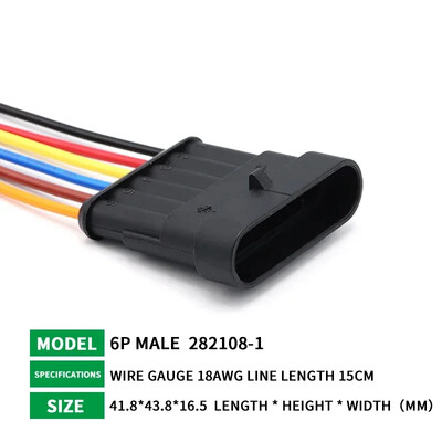 5/20/100 rinkiniai 1/2/3/4/5/6 Pin Way vandeniui atsparus elektros laido jungties kištukas 1,5 mm gnybtai 2 kontaktų HID kištukas Auto Xenon lempos kištukas