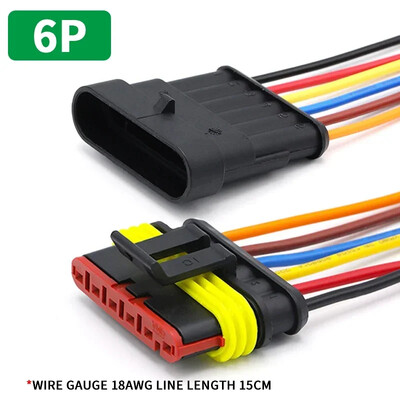 5/20/100 rinkiniai 1/2/3/4/5/6 Pin Way vandeniui atsparus elektros laido jungties kištukas 1,5 mm gnybtai 2 kontaktų HID kištukas Auto Xenon lempos kištukas