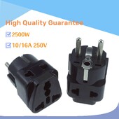 Немски стандартен захранващ адаптер Конвертор Гнездо за преобразуване Лндонезия Бали Корея Франция Холандия Русия