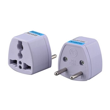 1PC Universal US UK AU To EU Plug USA to Euro Europe Travel Wall Charger Power Adapter Μετατροπέας 2 Στρογγυλή υποδοχή ακίδων