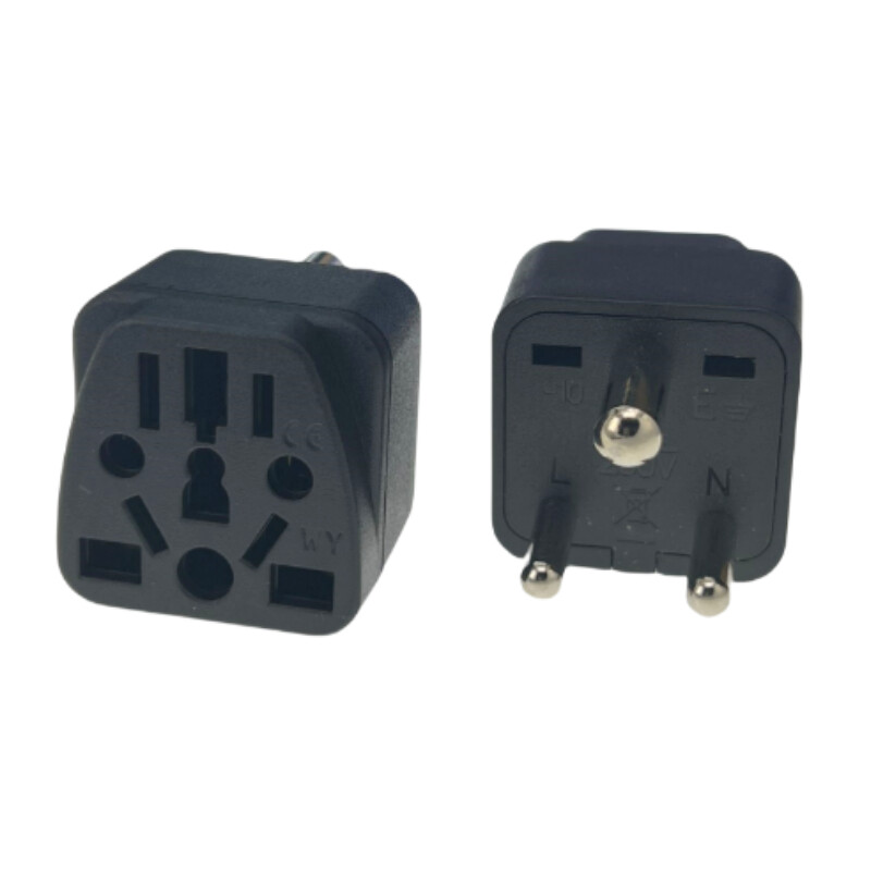 Малък южноафрикански щепсел Тип D адаптер Индия 3 пина Преобразуване на захранващ щепсел Адаптер Пътуване Преобразуване на Китай AUS такса