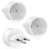 3 komada Njemačka EU-Švicarska utičnica Adapter Europska-Švicarska putni adapter Pretvarač napajanja 3-pinski 10A zidna utičnica za punjenje