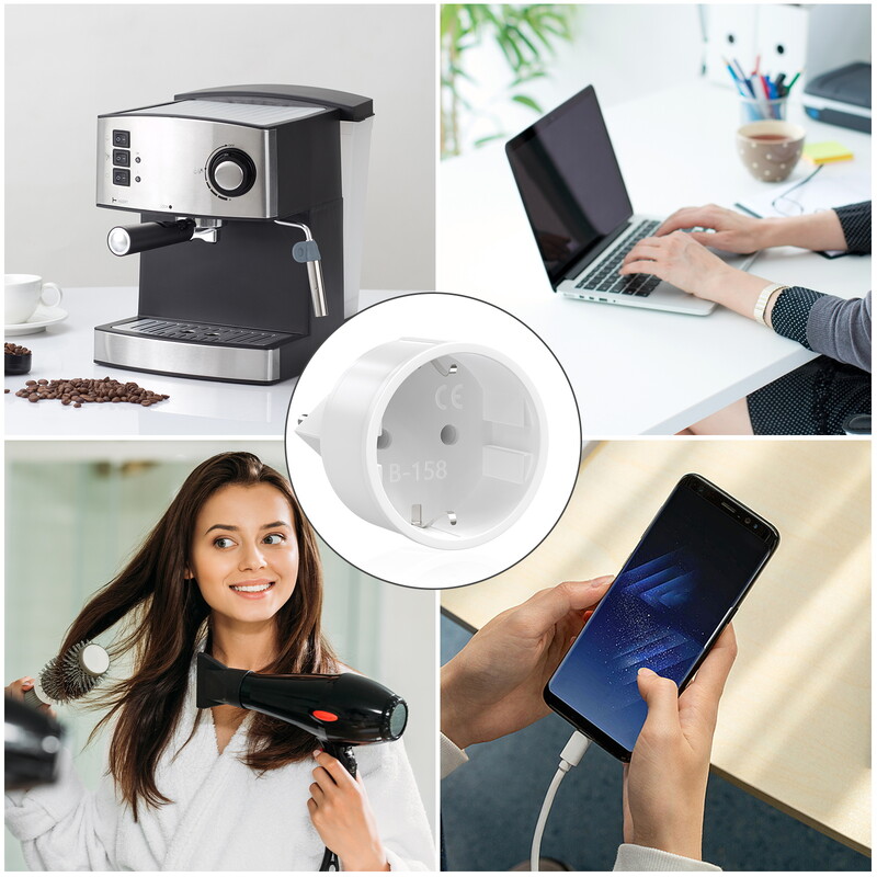 3 komada Njemačka EU-Švicarska utičnica Adapter Europska-Švicarska putni adapter Pretvarač napajanja 3-pinski 10A zidna utičnica za punjenje