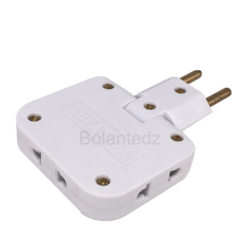 EU Plug 3 Outlet AC Πολύπριζο Multiprise 1 Convert 3 Extension Electrical Socket 180° Περιστρεφόμενη υποδοχή εκπλήρωσης Μετασχηματιστής AC