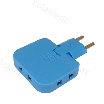 EU Plug 3 AC Outlet Power Strip Multiprise 1 Convert 3 Extension Electrical Socket 180° Rotating Fulfilment Socket AC Adapter